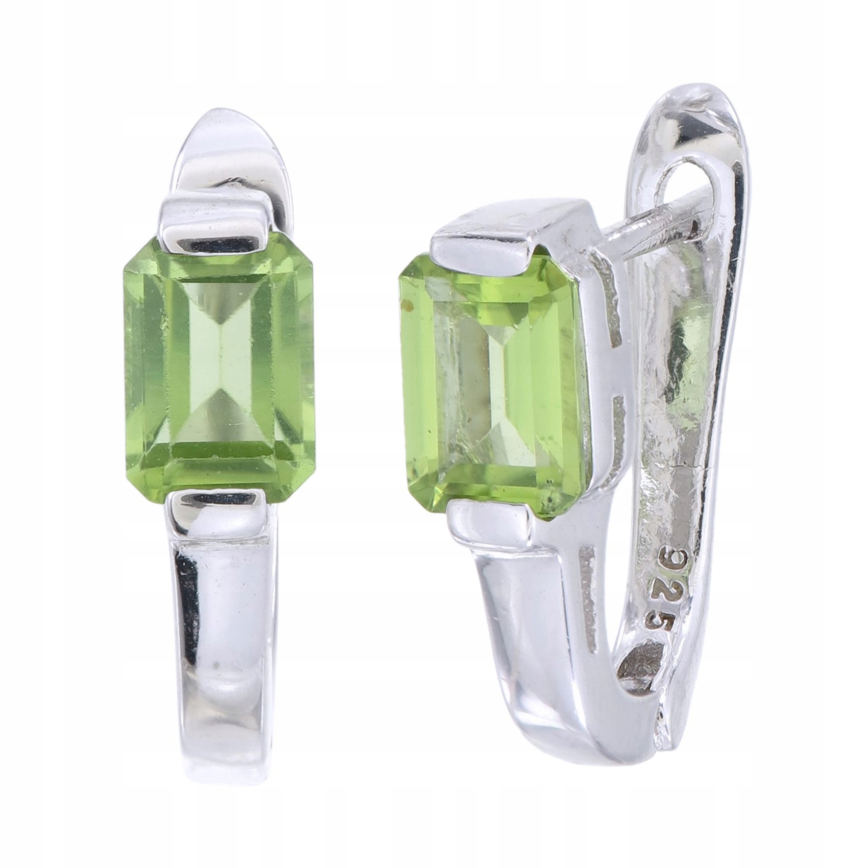 Stříbrné náušnice Ag 925 Peridot 485-E-PE-WP