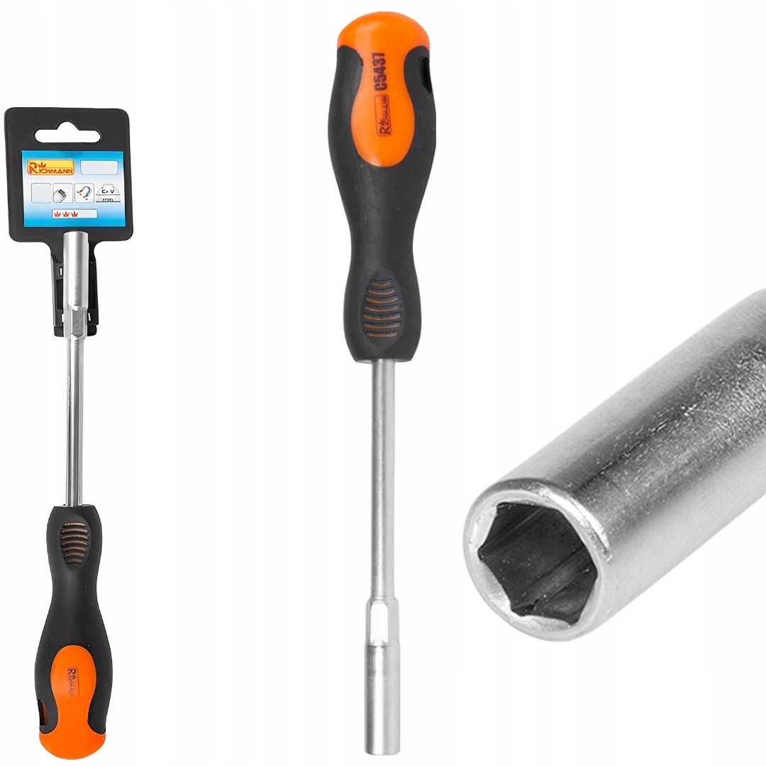 ŚRUBOKRĘT WKRĘTAK NASADOWY POJEDYNCZY 8mm CR-V SOLIDNY MOCNY RICHMANN C5437