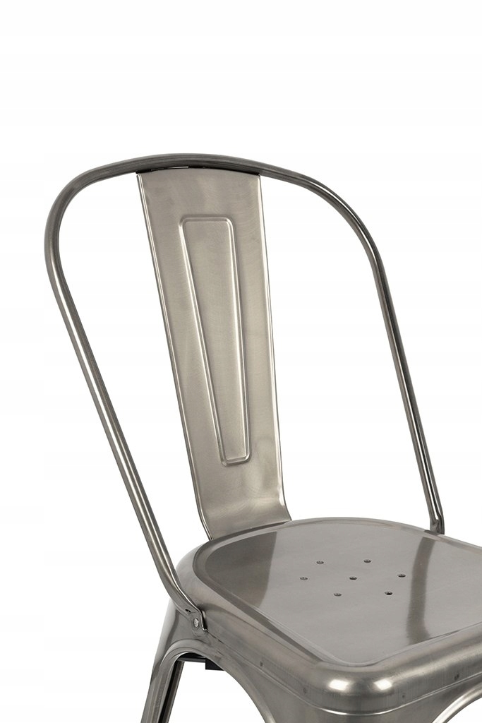 Krzesło metalowe kolor Metal można sztaplować Szerokość siedziska 53 cm