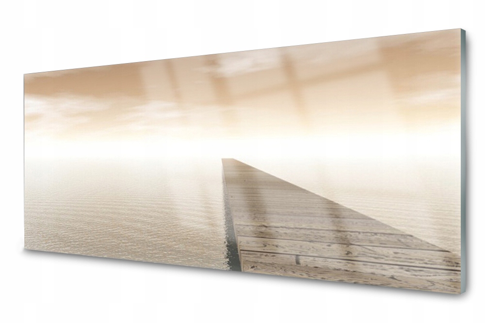 

Panel szklany do kuchni Morze Molo 125x50