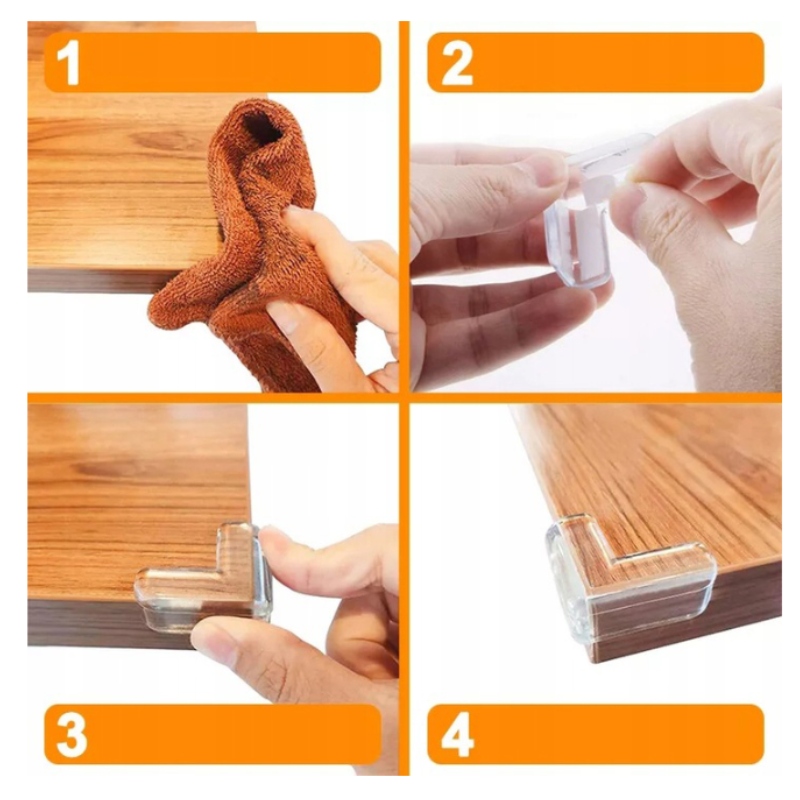 Zabezpieczenie Osłona Narożników Silikonowe 4 sztuki, Cztery Słonie Marka inna marka