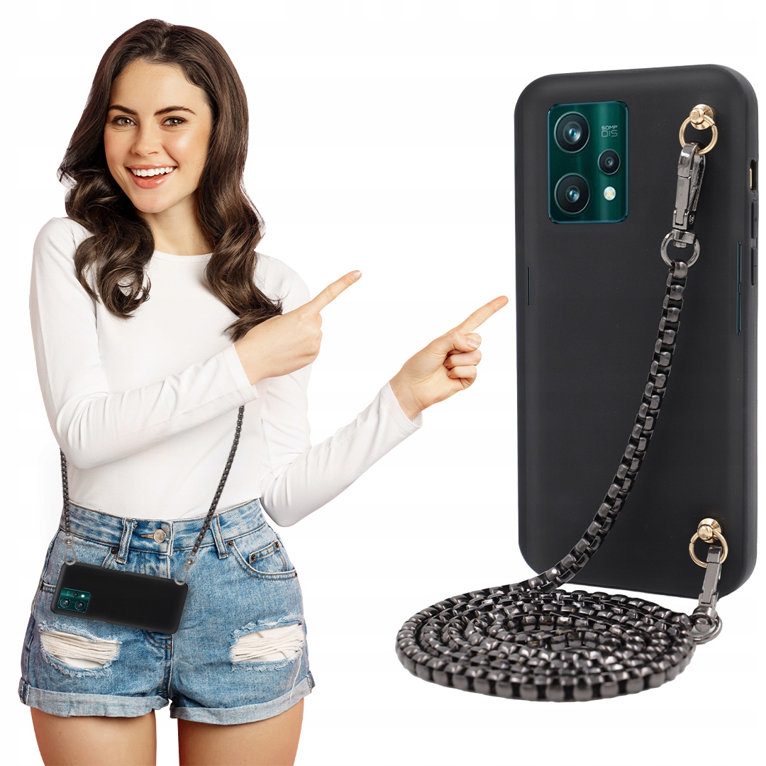 Etui Mat BLINK Czarny do REALME 9 PRO PLUS Łańcuch
