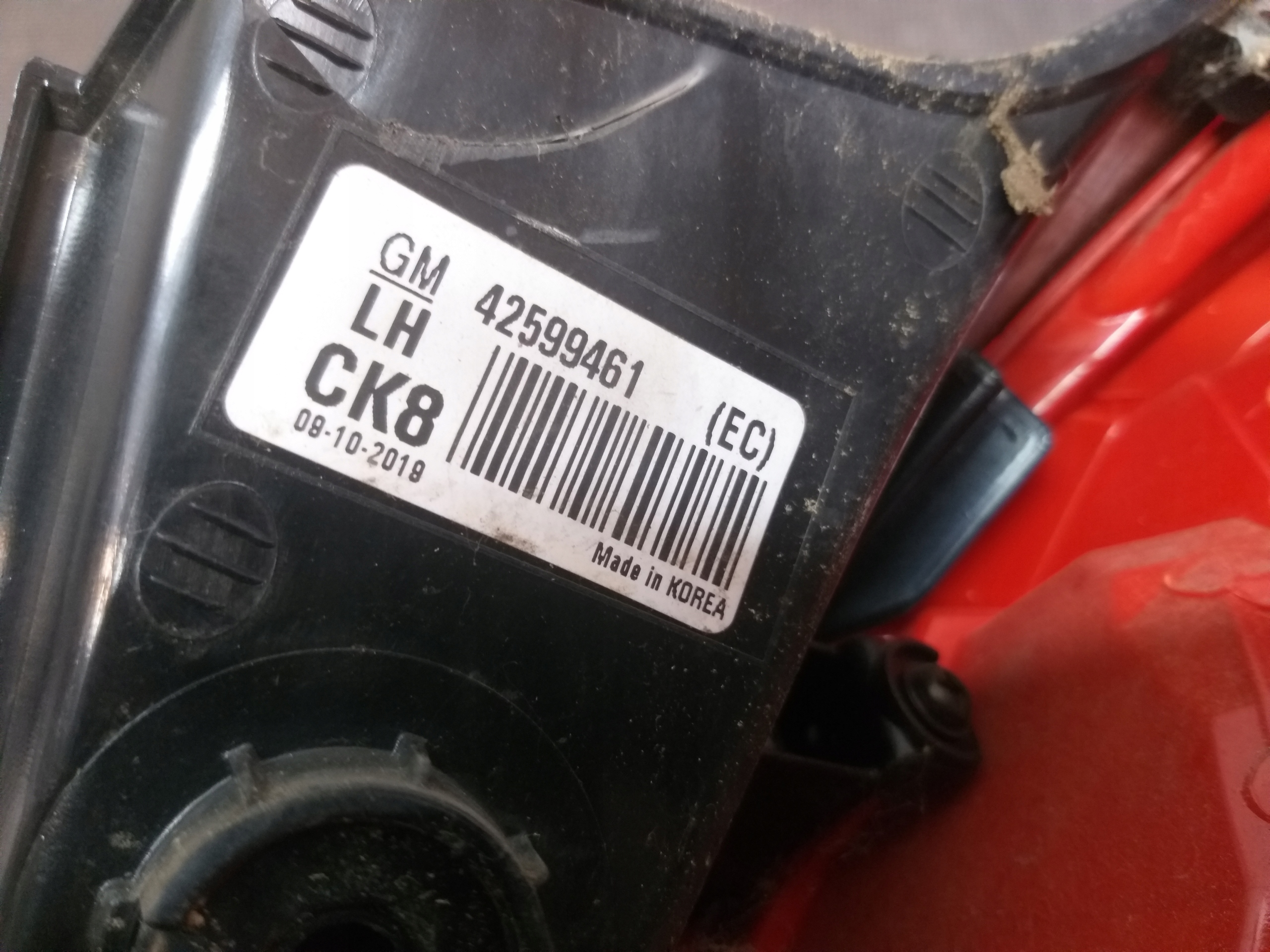 LIGHT REAR PART LEFT OPEL MOKKA A 42599461