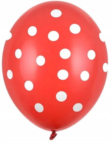 

Balon w Kropki czerwony w białe groszki dla dzieci