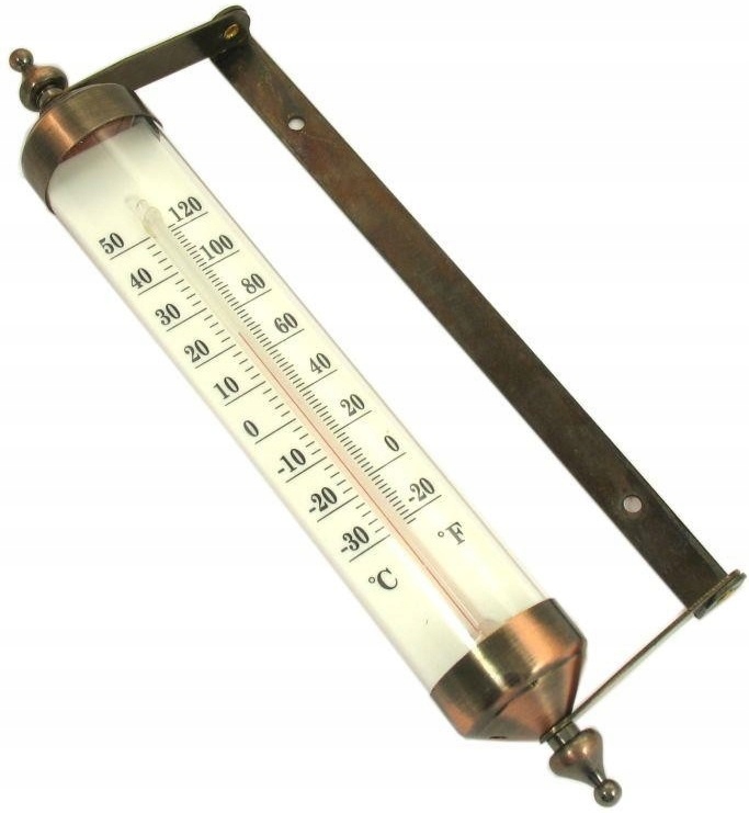 TERMOMETR ZA OKIENNY METALOWY 265mm ZA OKNO RURKA ZEWNĘTRZNY