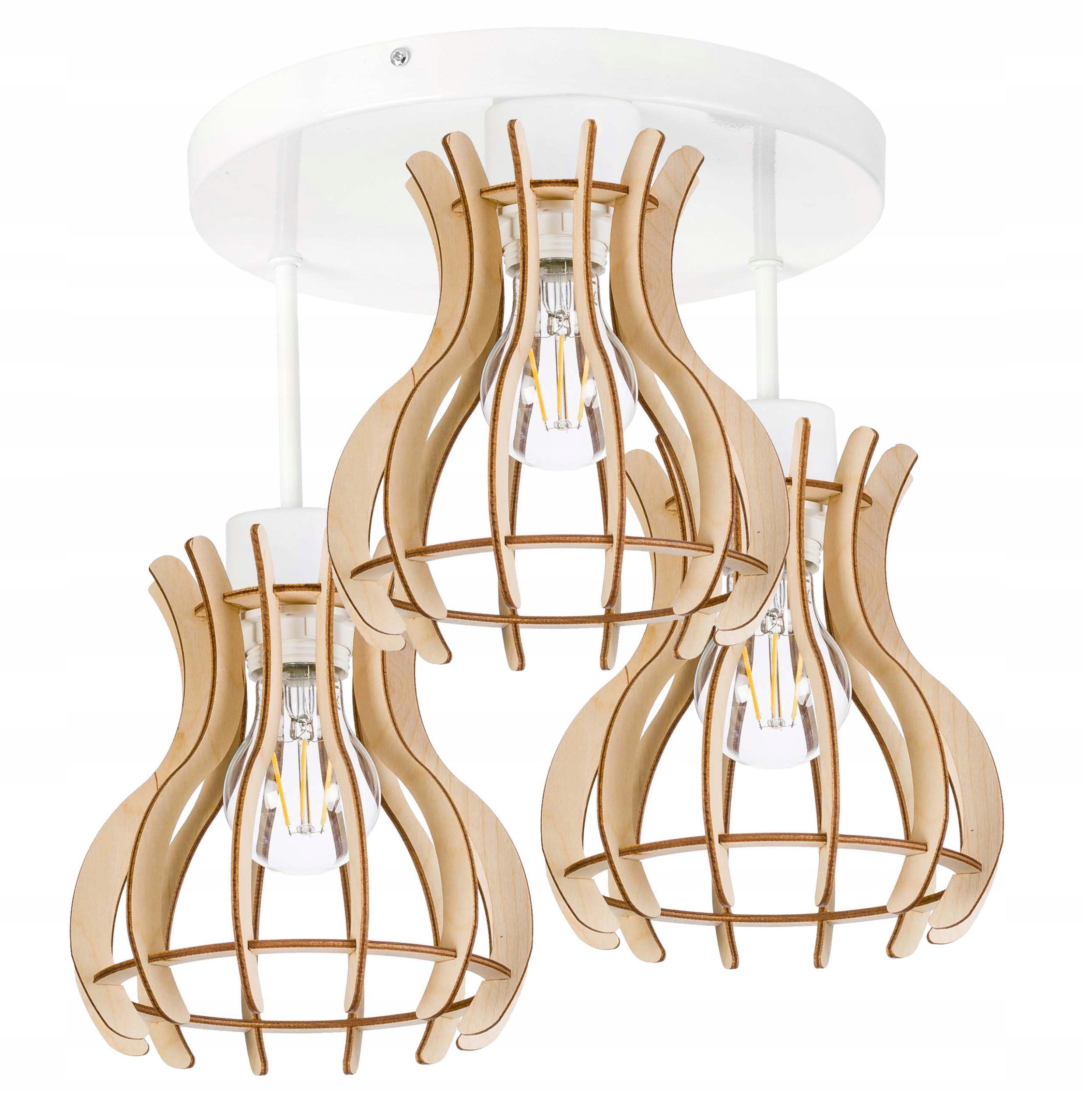 Stropní lampa stropní svítidlo lustr Loft Pevné dřevo 3
