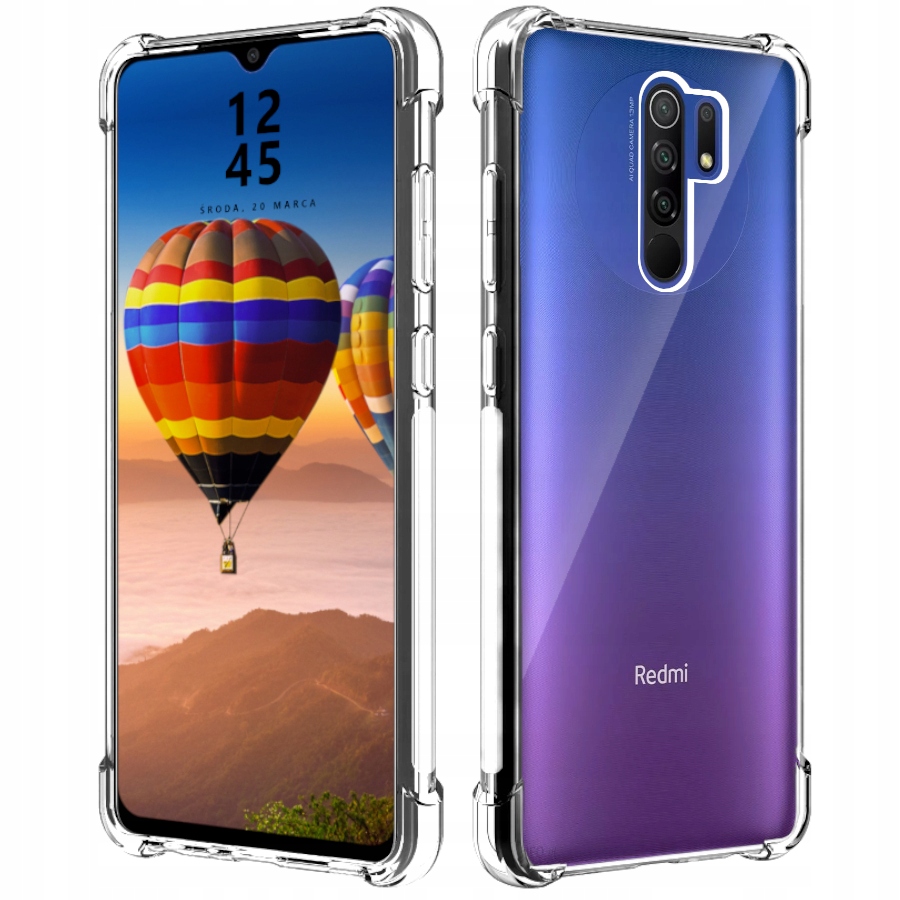 Etui PANCERNE SHOCKPROOF CLEAR do Redmi 9 Dedykowany model Xiaomi Redmi 9