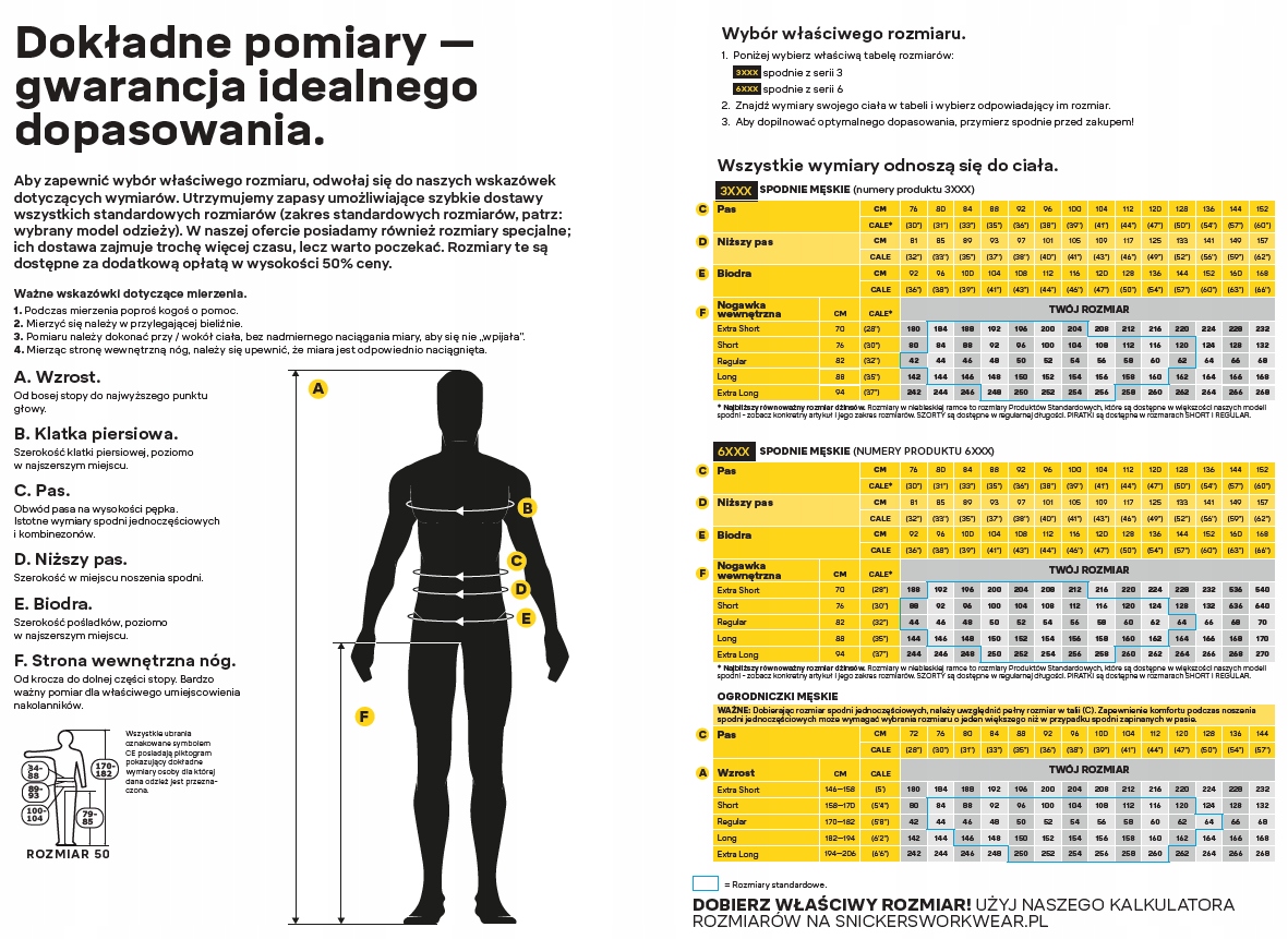 Snickers Spodnie robocze do pasa PREMIUM 6341 Rozmiar 48
