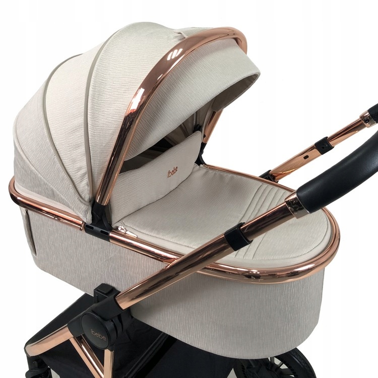 Wózek ibebe PRO wózek dziecięcy 2w1 PRO 02 BEIGE Stelaż Aluminiowy Metalowy