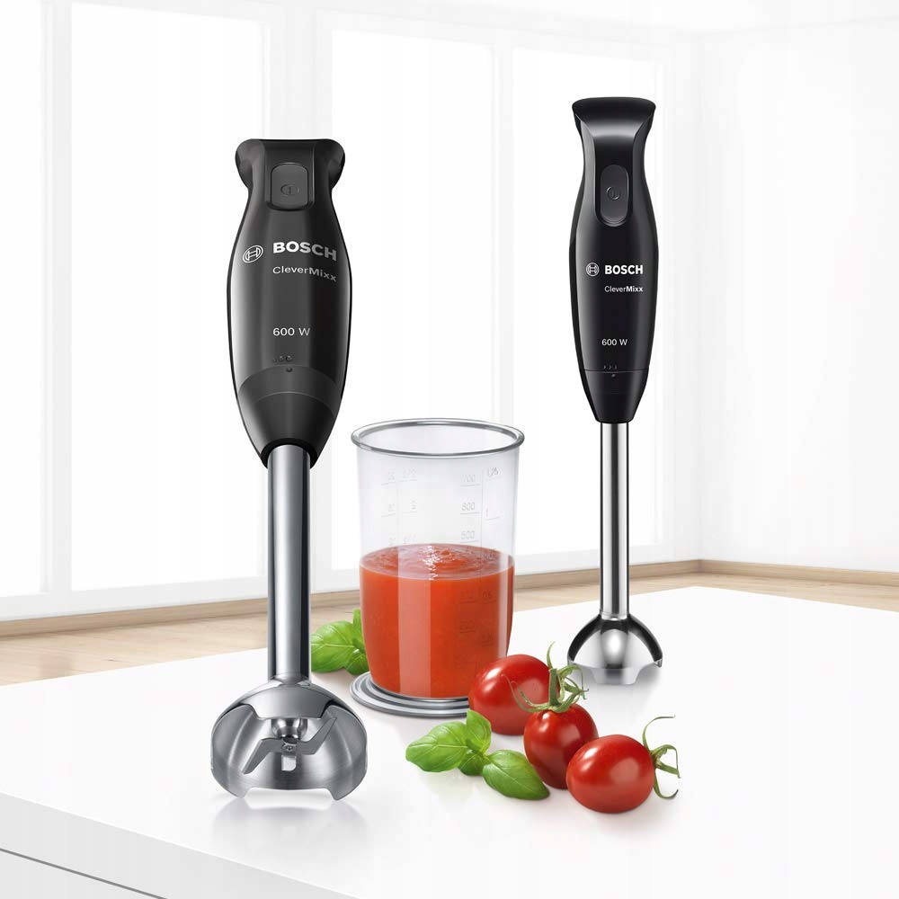 BOSCH Blender Ręczny CleverMixx 600W QuattroBlade Stalowy Czarny — miniatura 2