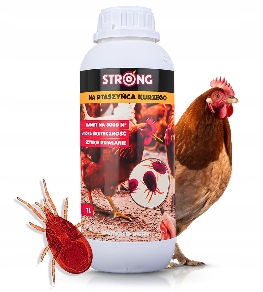 SILNY OPRYSK PŁYN ŚRODEK NA ROZTOCZA PTASZYŃCA KURZEGO PTASZYŃCE STRONG 1L