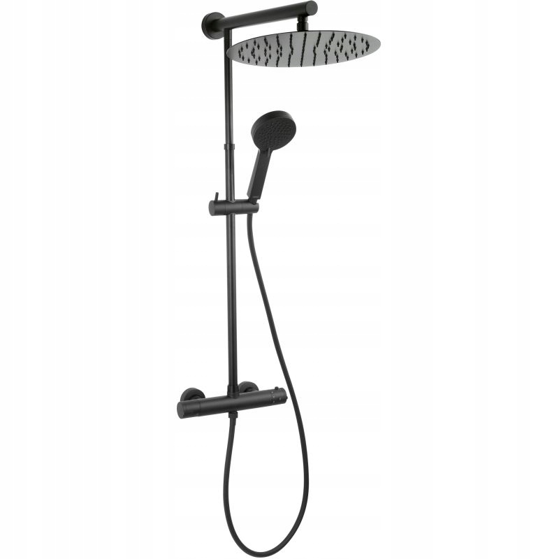 Nástenný sprchový stĺp s termostatom Ferro Trevi Black
