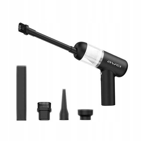 Mini bezdrátový vysavač Awei V2 s indikátorem prachu, černý