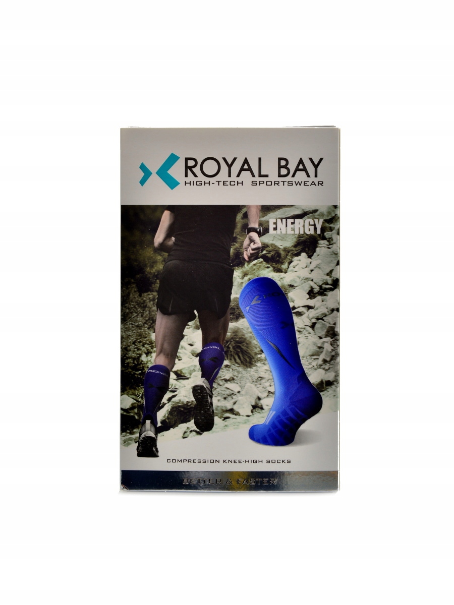 Royal Bay Energy kompresní podkolenky modré C2 velikost 42-44