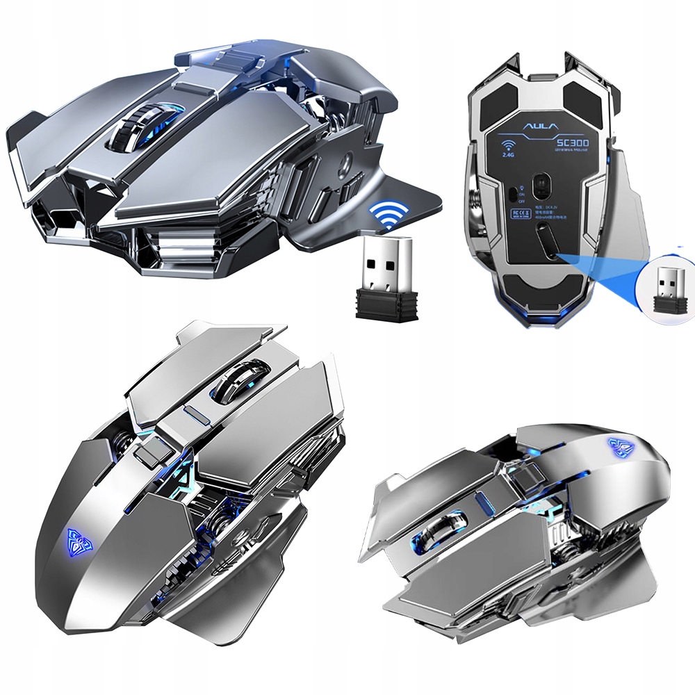 „metalová“ Bezdrátová myš pro opravdové hráče