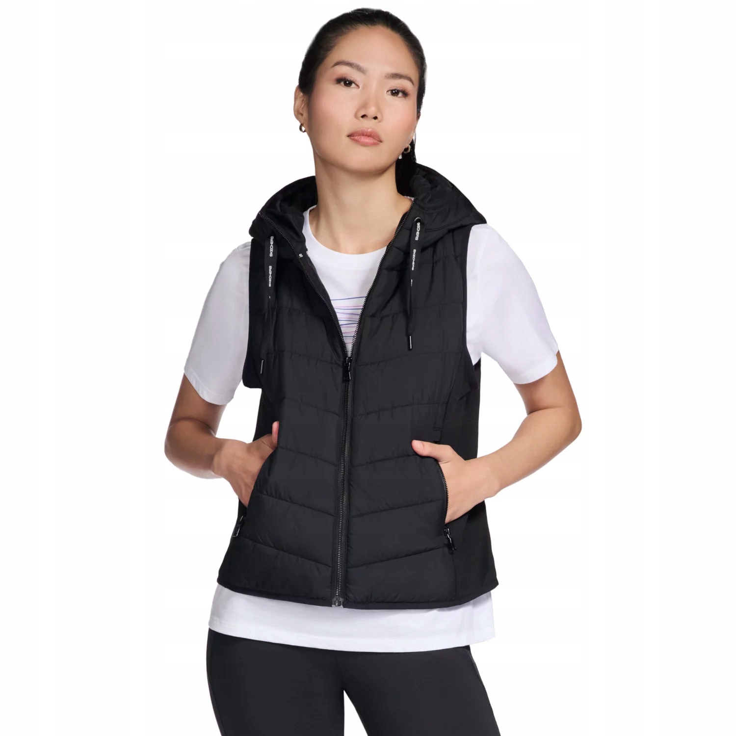 Skechers Go Shield Performance Elite Hooded Vest JA212-BLK