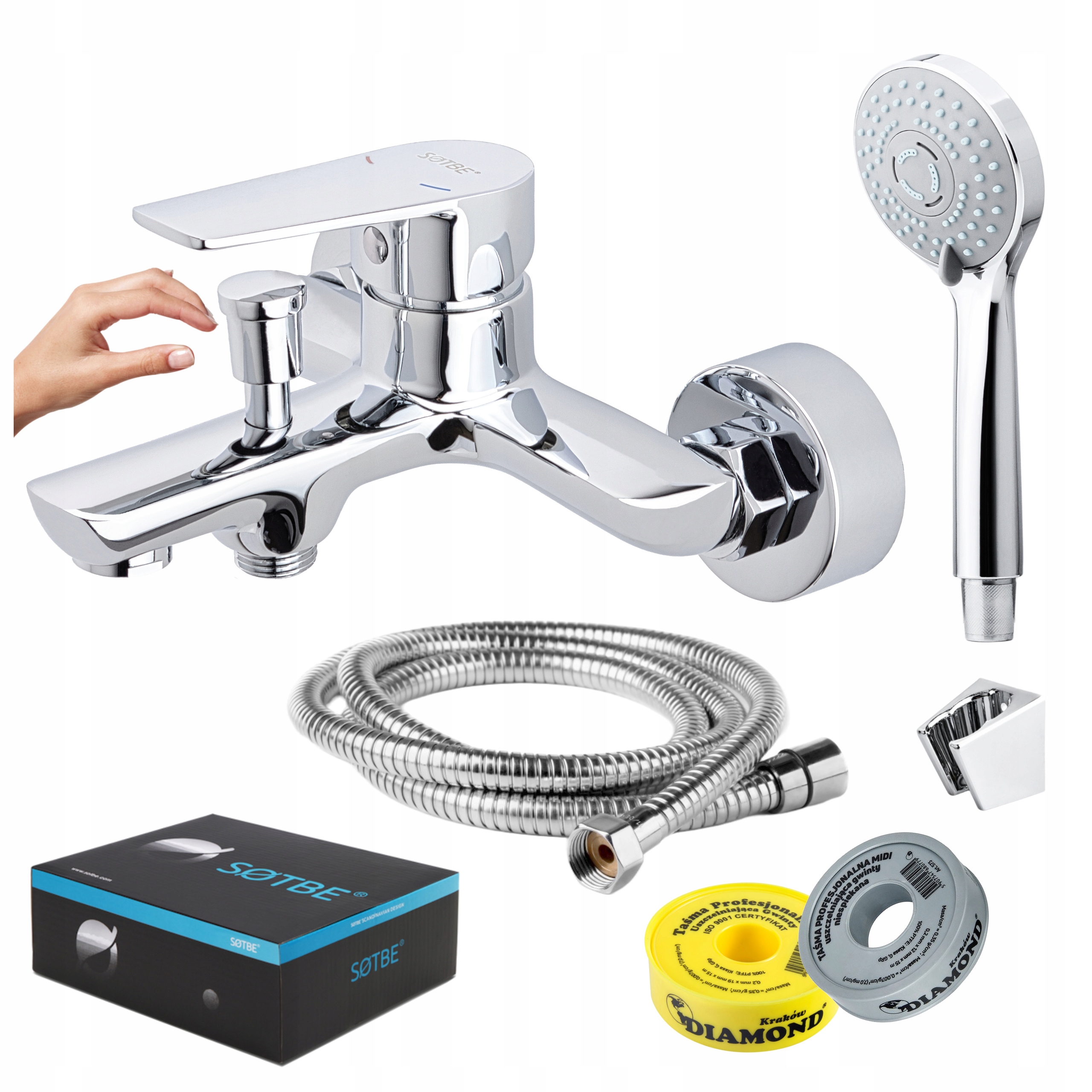 Vaňová a sprchová batéria nástenná, vodovodná batéria, súprava do vane Armatúra Poľsko