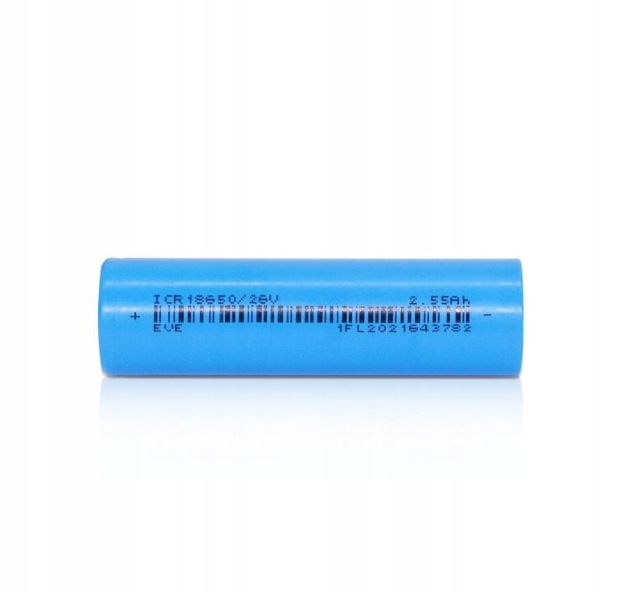 

Ogniwo Li-Ion Eve ICR18650/26V 2550mAh 3.6V 8A