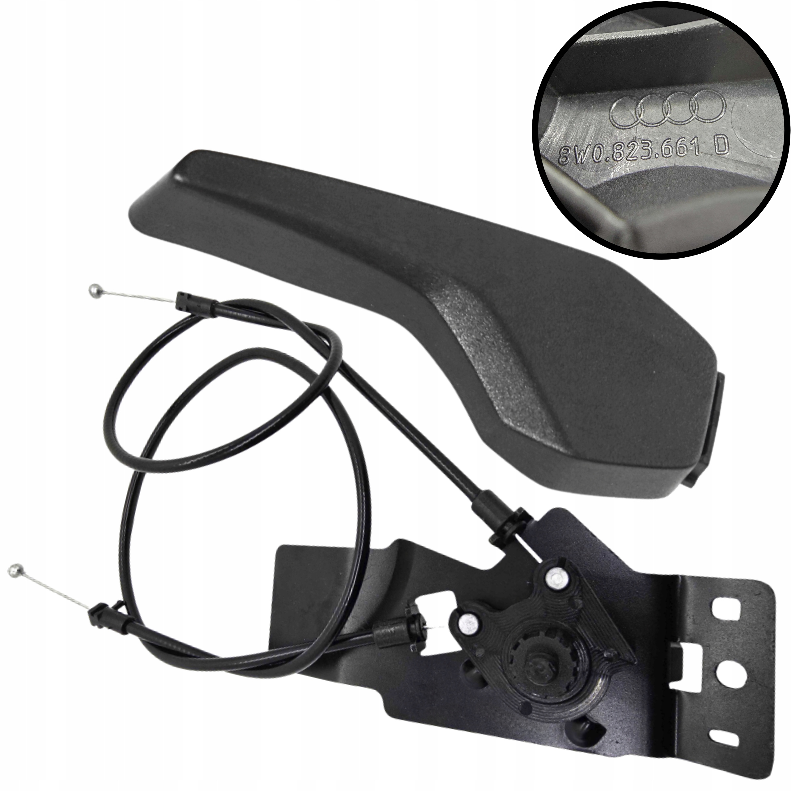 Rukojeť zámku masky lanko pro otevírání kapoty motoru – Audi A4 B9 2015-2021