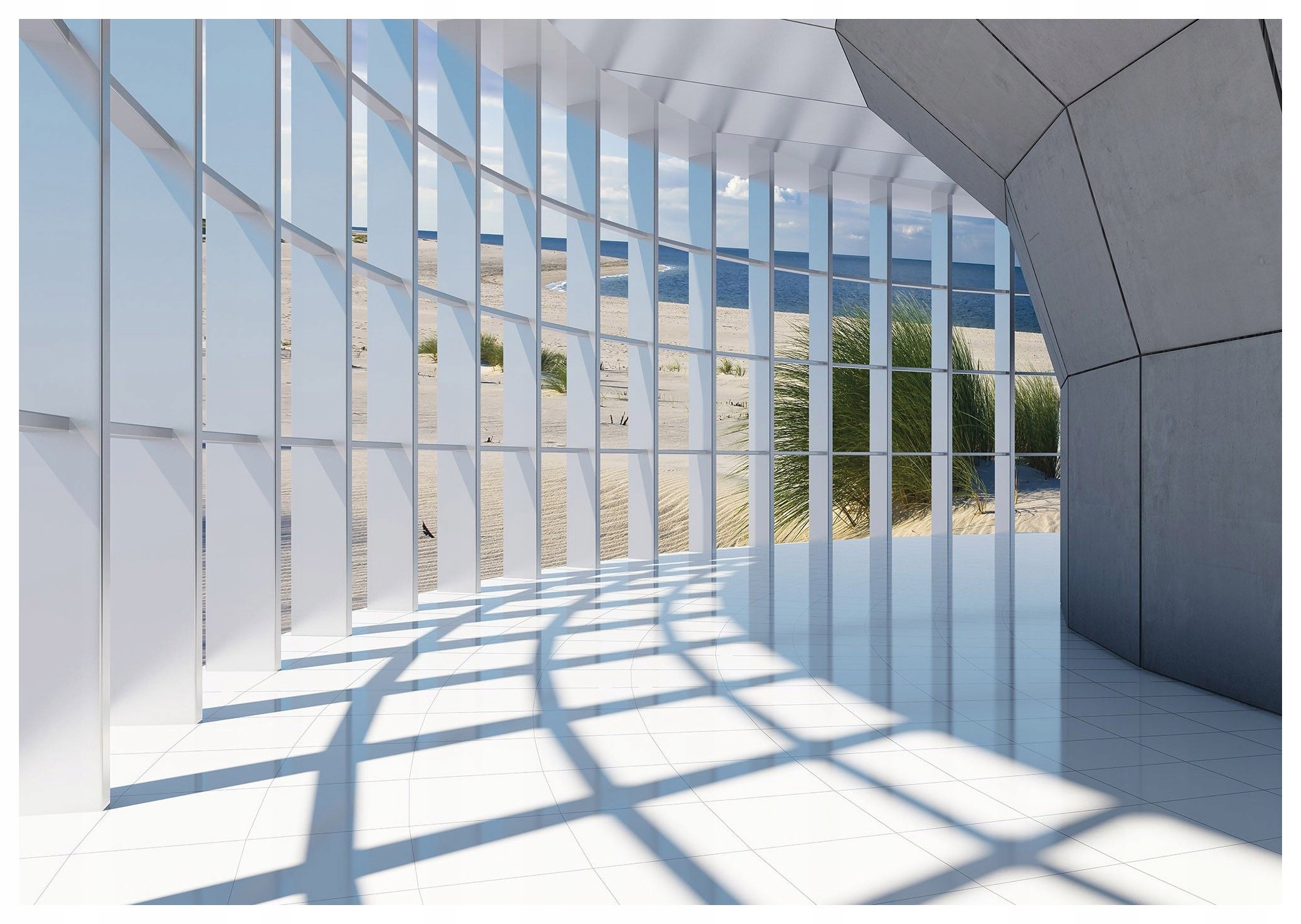 Vliesová fototapeta Pláž Moře Slunce Panorama Iluze 300x210 lepidlo