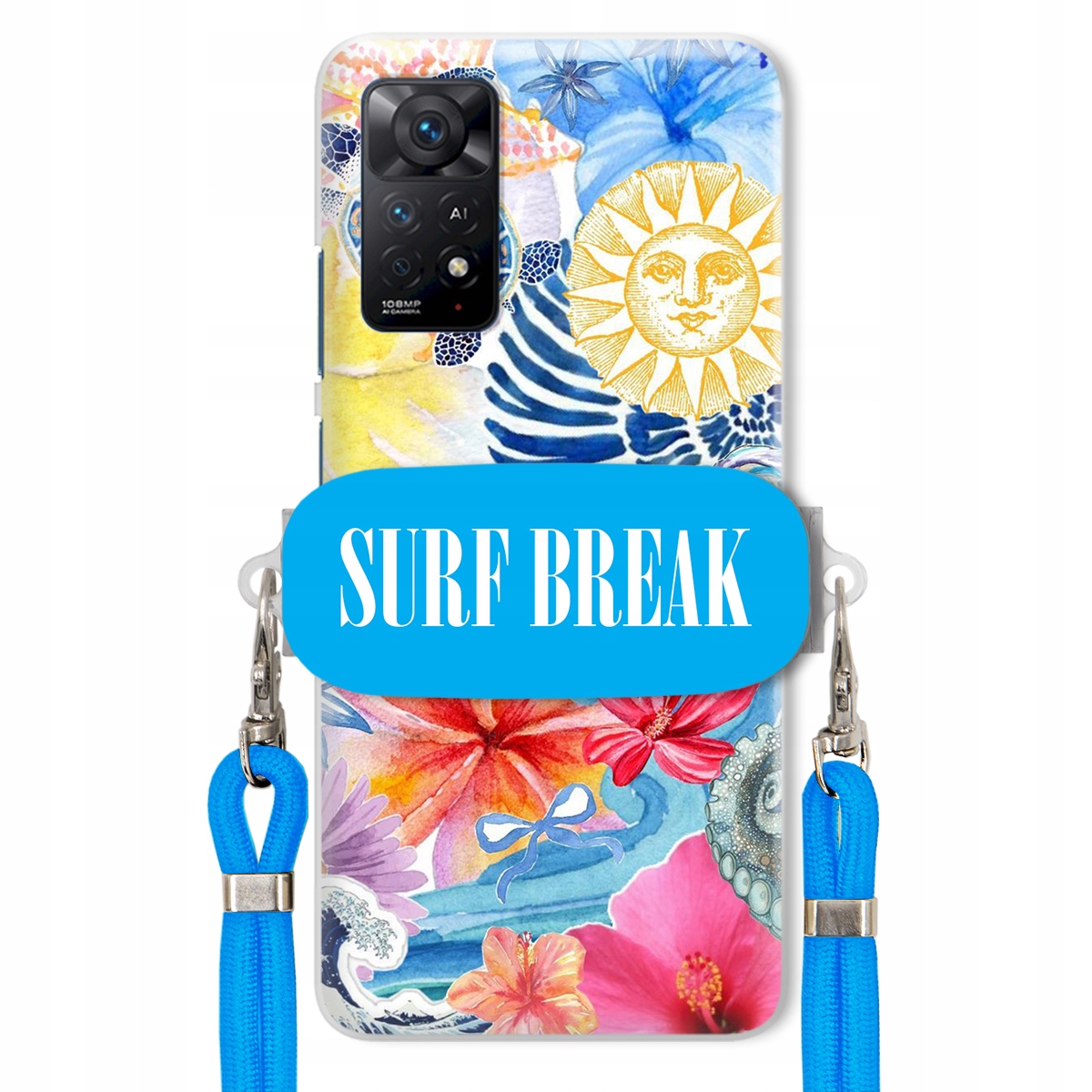 Puzdro pre Xiaomi Redmi Note 11 Pro Plus 5G Crossbody Blue Držiak Surf Break