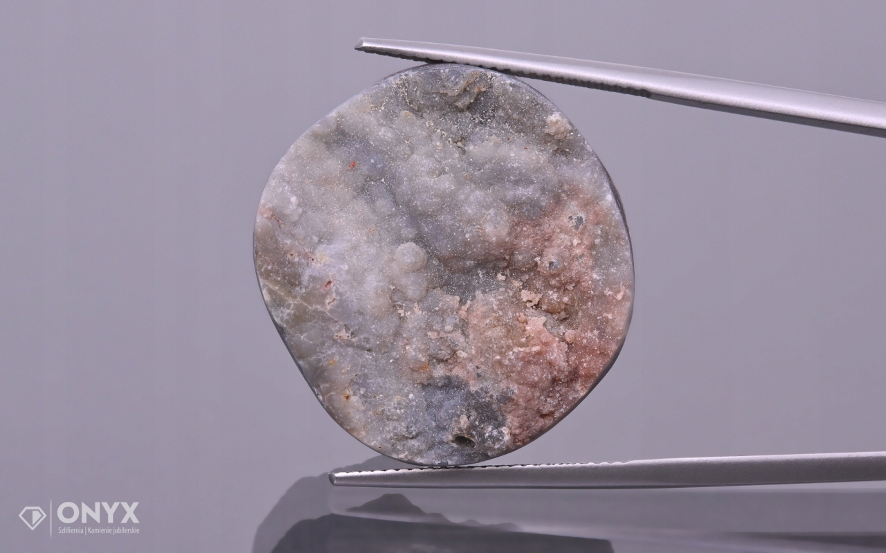 Nepravidelná chalcedonová růže 25x24 mm