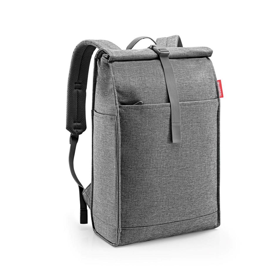 Batoh Reisenthel Urban Rolltop se stříbrným rolovacím vrškem Twist