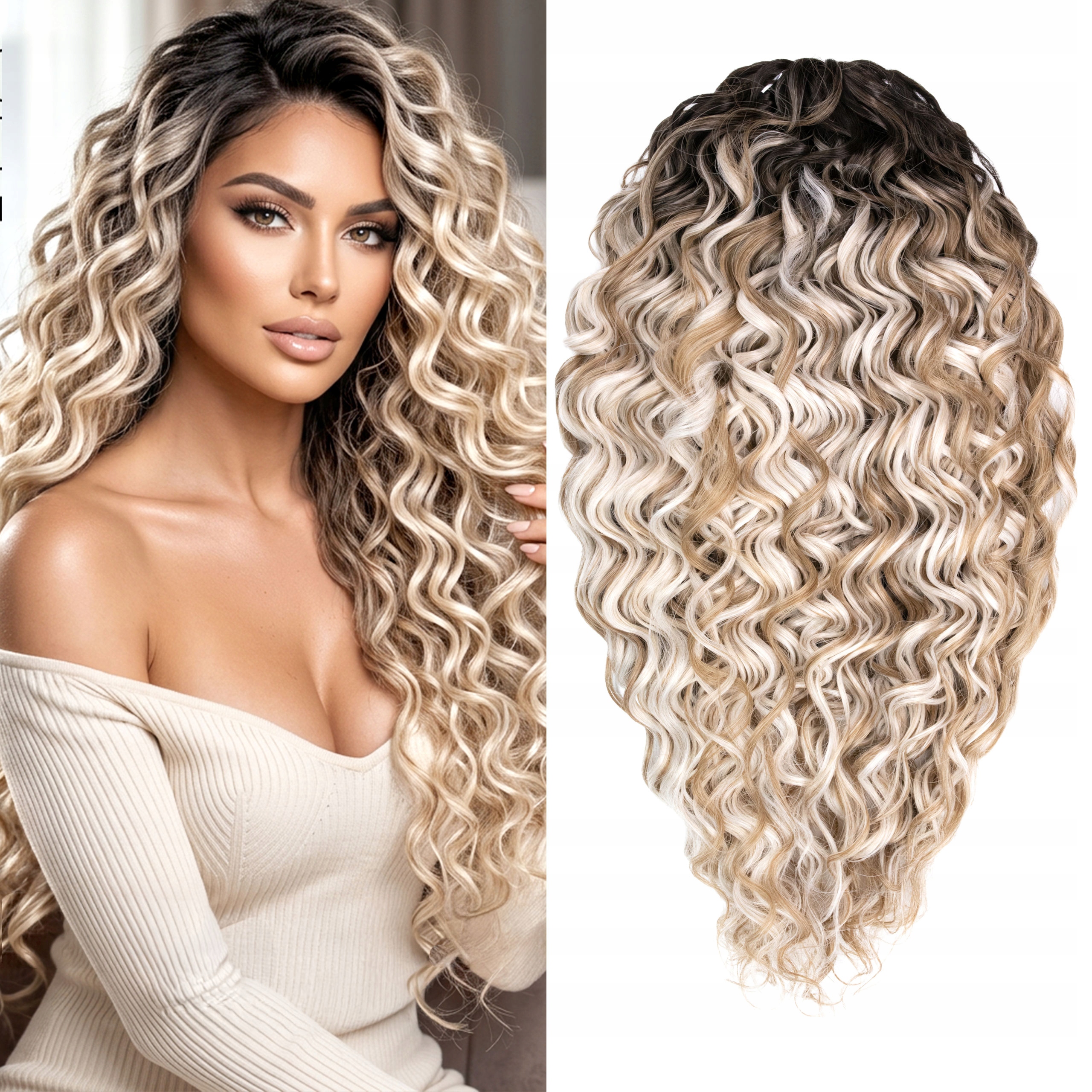 Włosy syntetyczne Afroloki Jessica Pro 20" 50cm 300g pasemka z odrostem