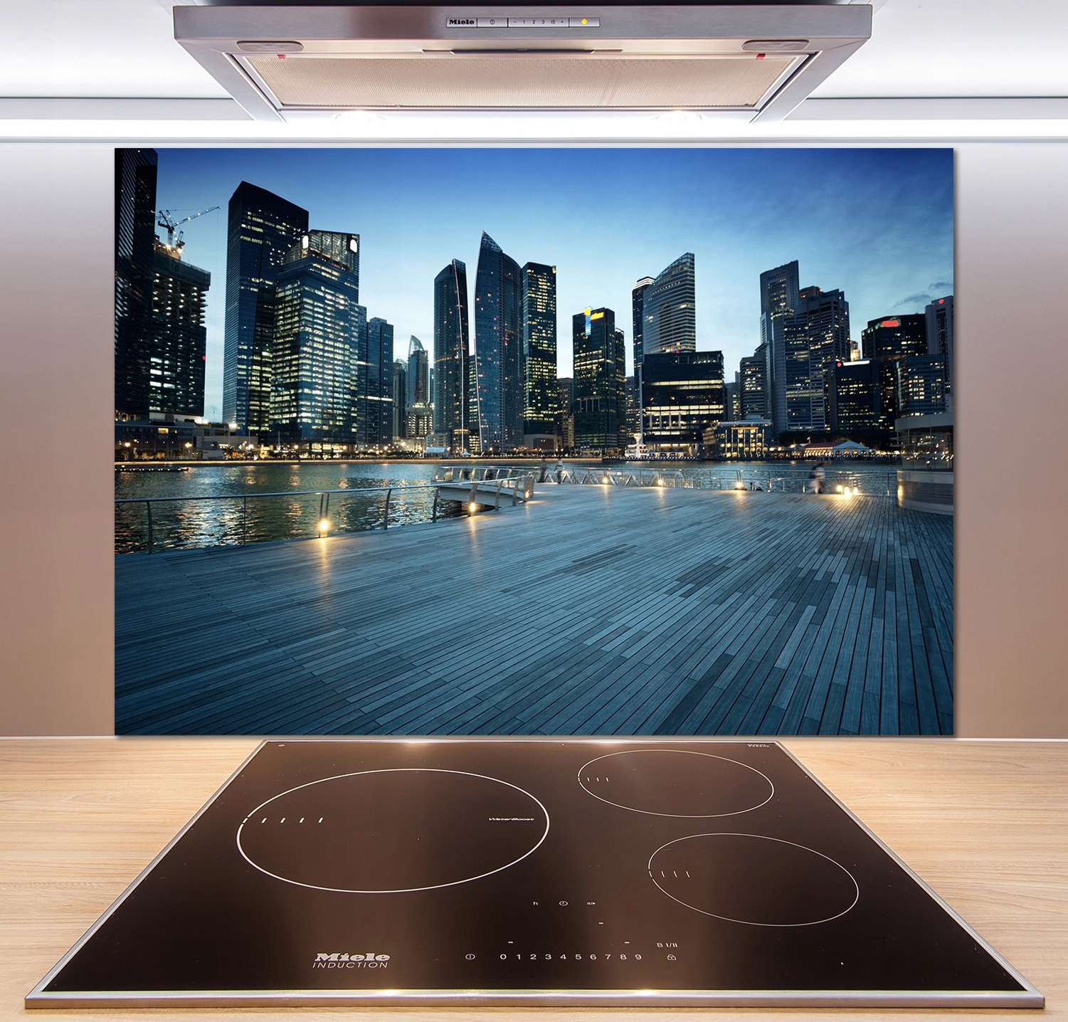 

Panel do kuchni Singapur nocą 100x70 cm + Klej