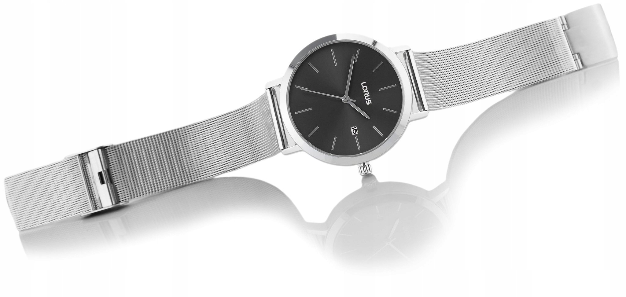 MĘSKI ZEGAREK LORUS RH919KX9 DATA KLASYCZNY MESH Typ naręczny