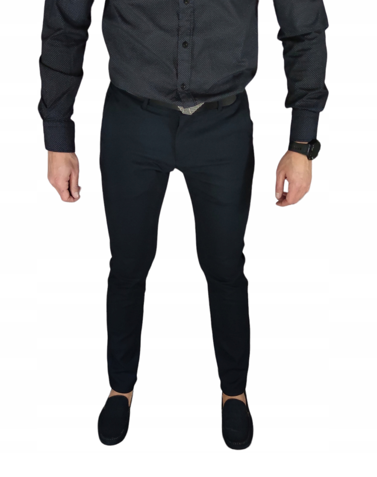 Návštěvní kalhoty slim hladké tmavě námořnická modrá VP18 W37