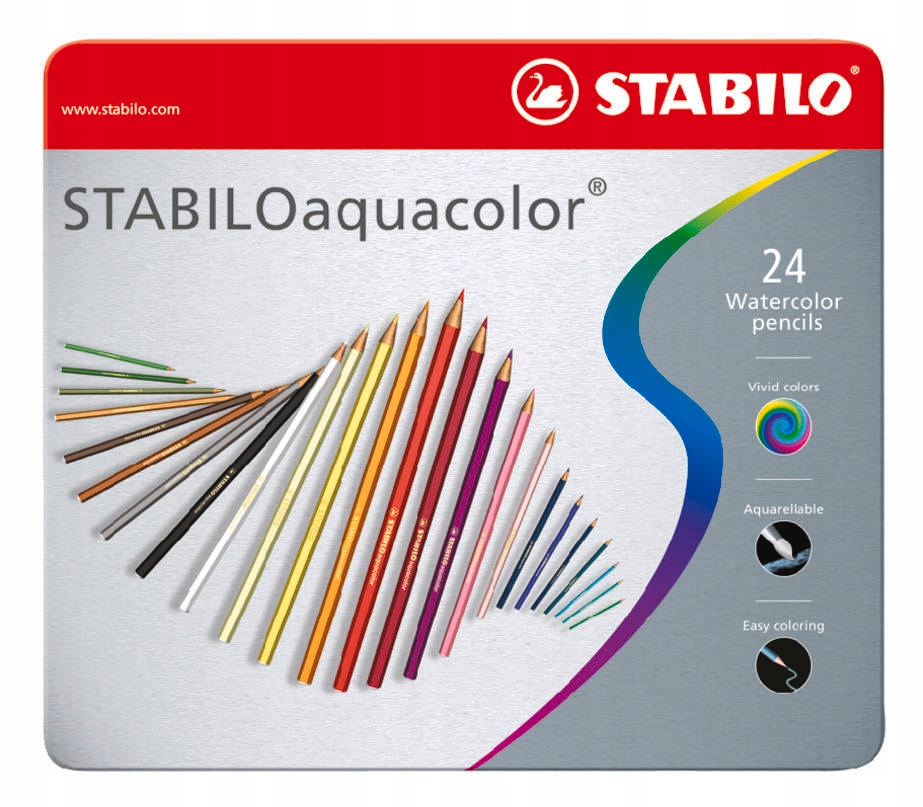 

Kredki Stabilo aquacolor etui metalbox 24 szt.