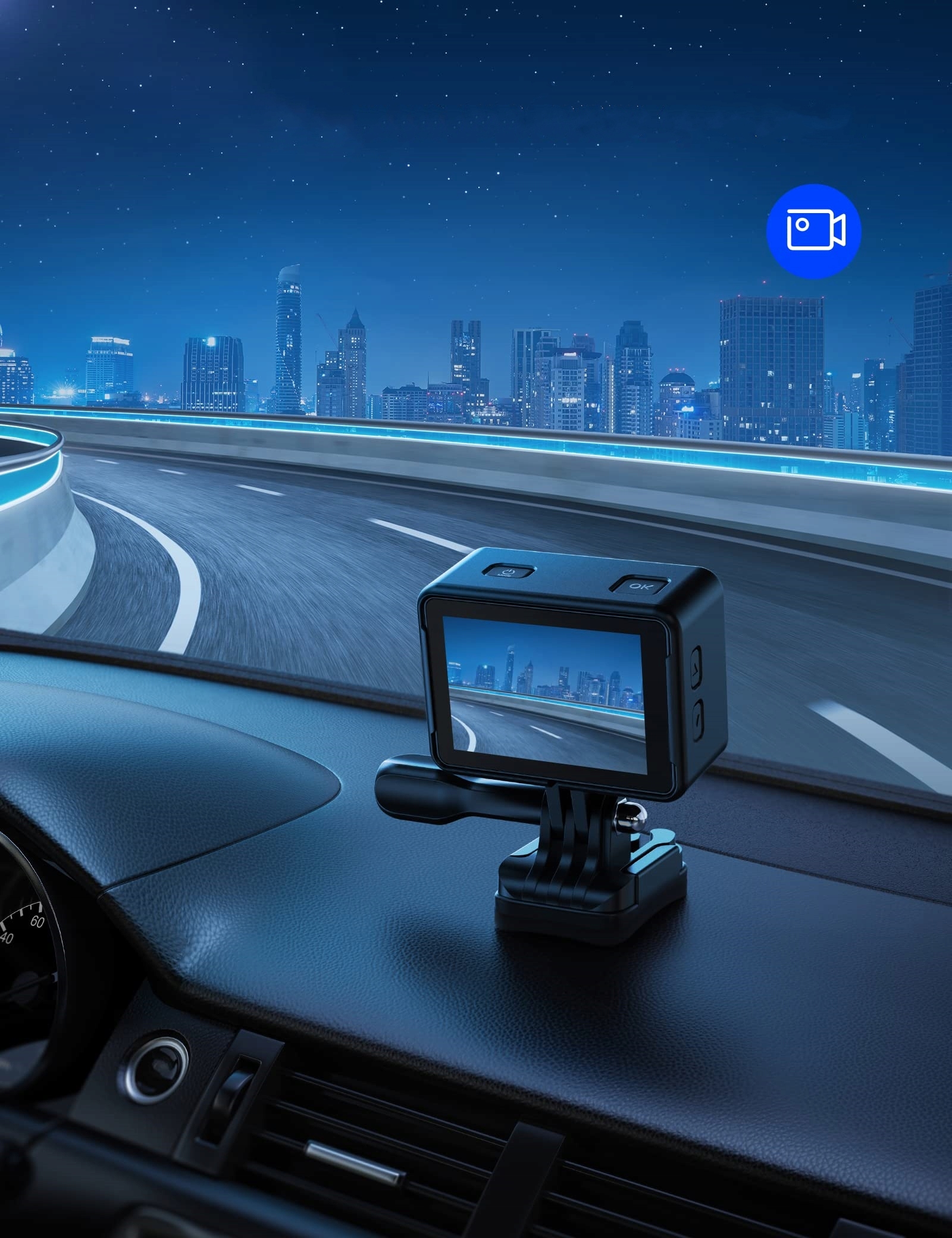 KAMERA SPORTOWA WOLFANG GA200 4K 24MP WIFI WODOODPORNOŚĆ 40M z akcesoriami Model GA200