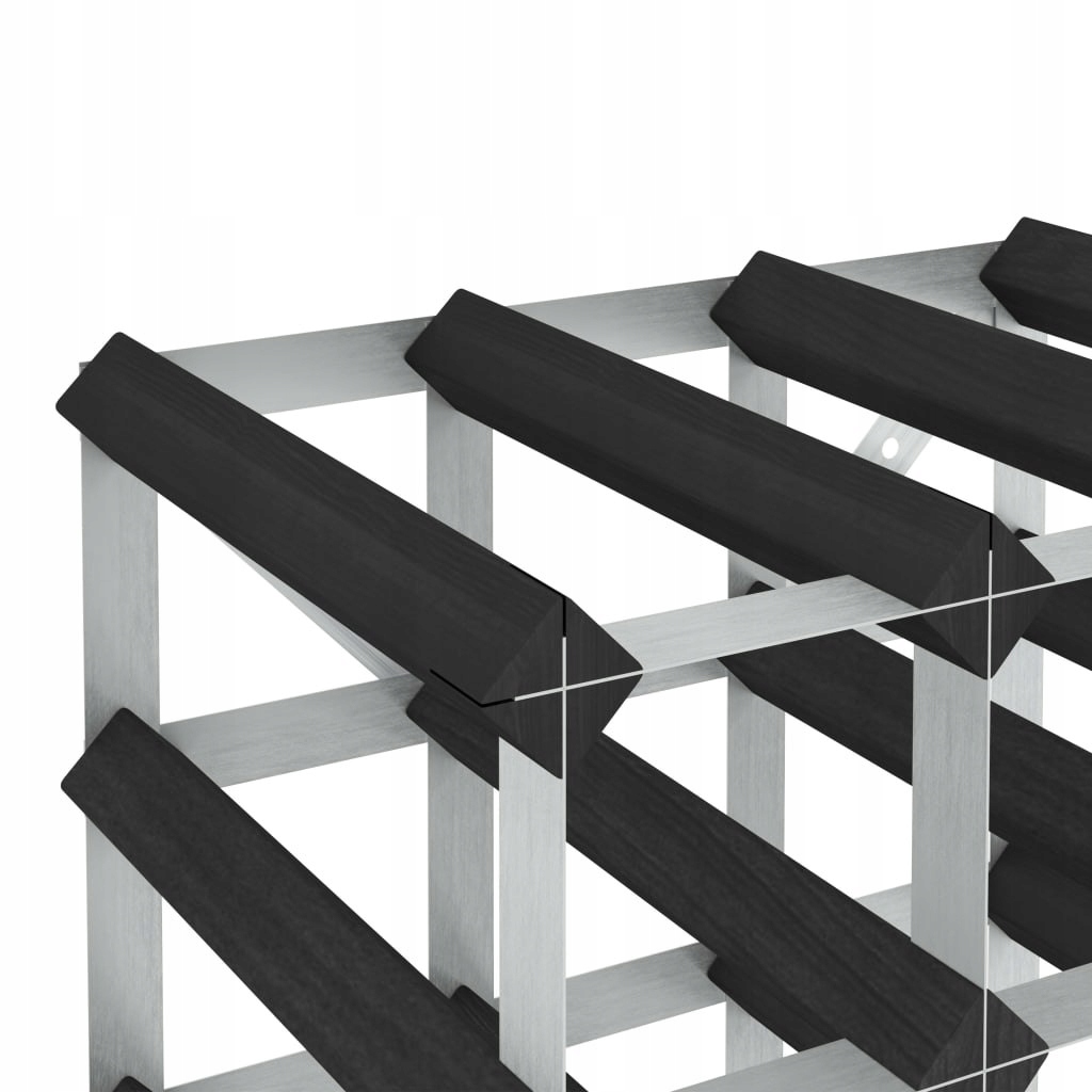 STOJAK REGAŁ NA 120 BUTELEK WINA CZARNY DREWNO SOS Marka Filbee