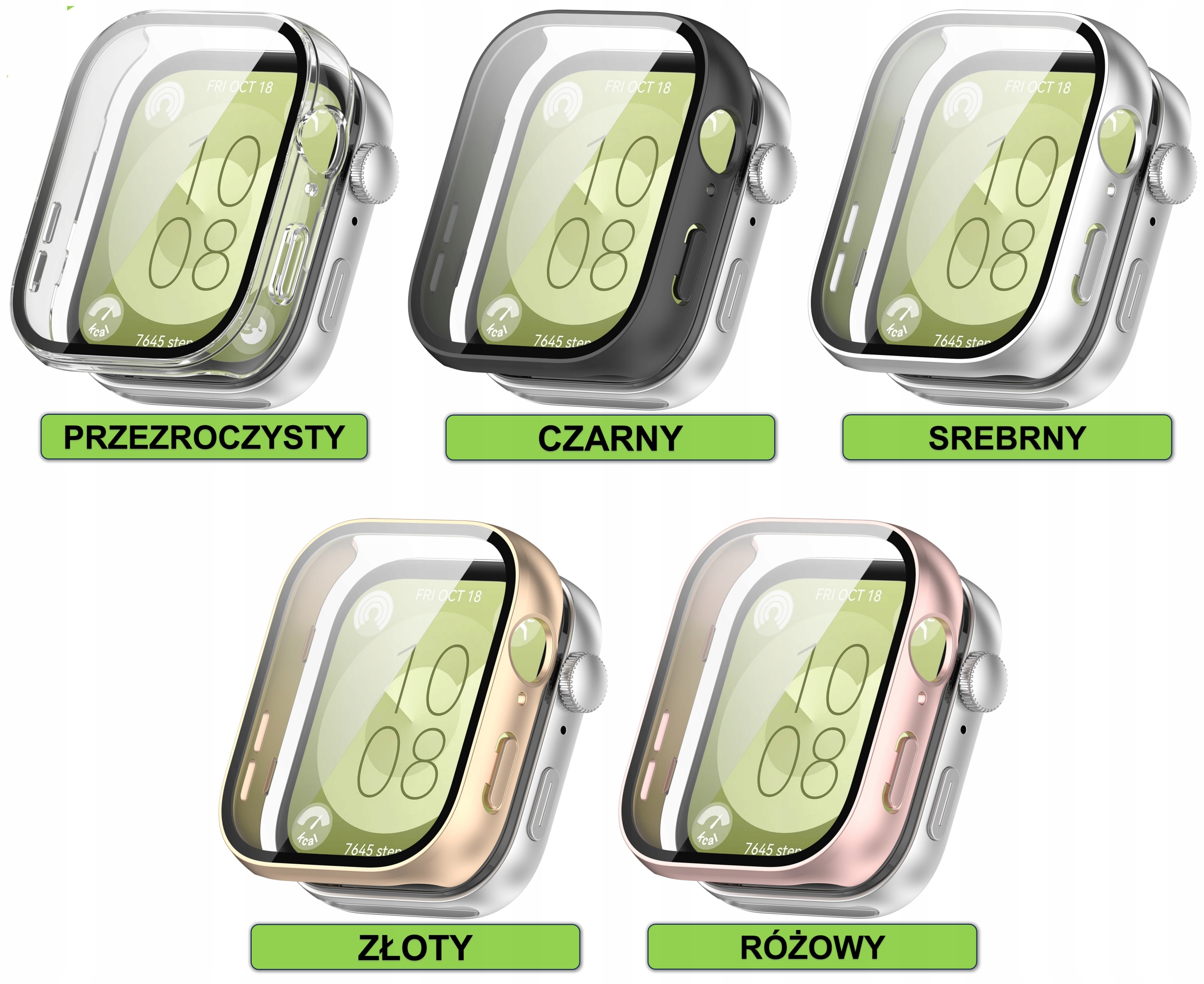 ETUI OCHRONNE CASE + SZKŁO HARTOWANE 2w1 DO HUAWEI WATCH FIT 3 | 5 KOLORÓW Marka Tech-protect