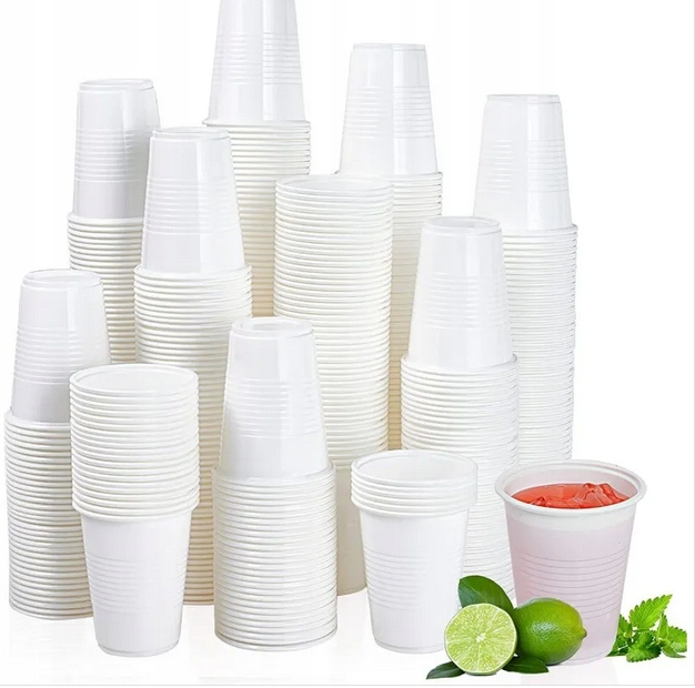 

Kubki Plastikowe 200ml kubek biały napój 100szt