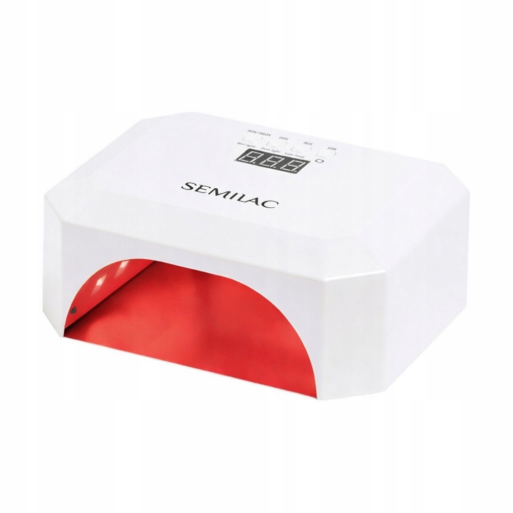 Semilac Uv Led Lampa Na Nehty Hybrid Gelů Výkonná 24W/48 Red Light System