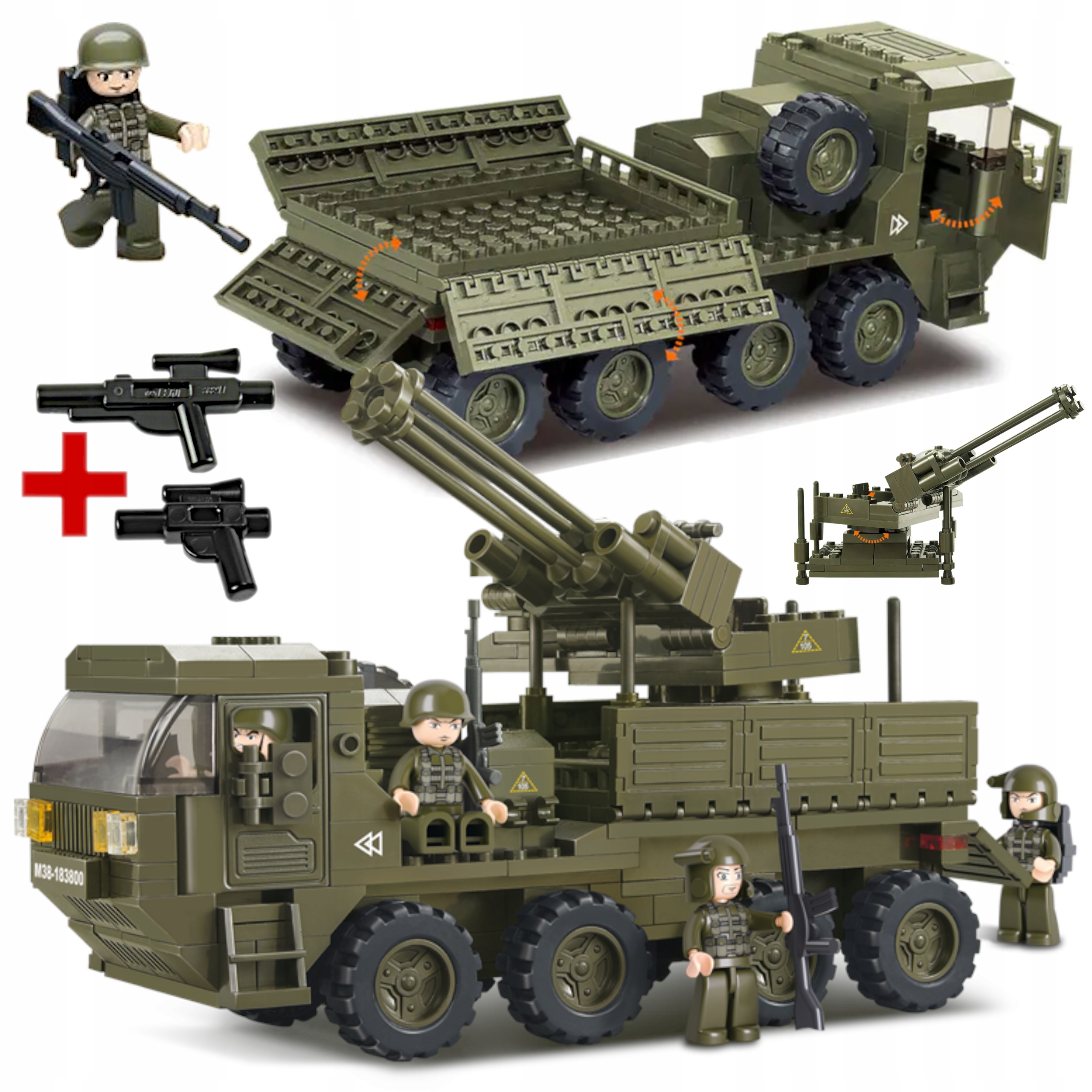 

Klocki Ciężarówka Obrona Przeciwlotnicza+lego Broń