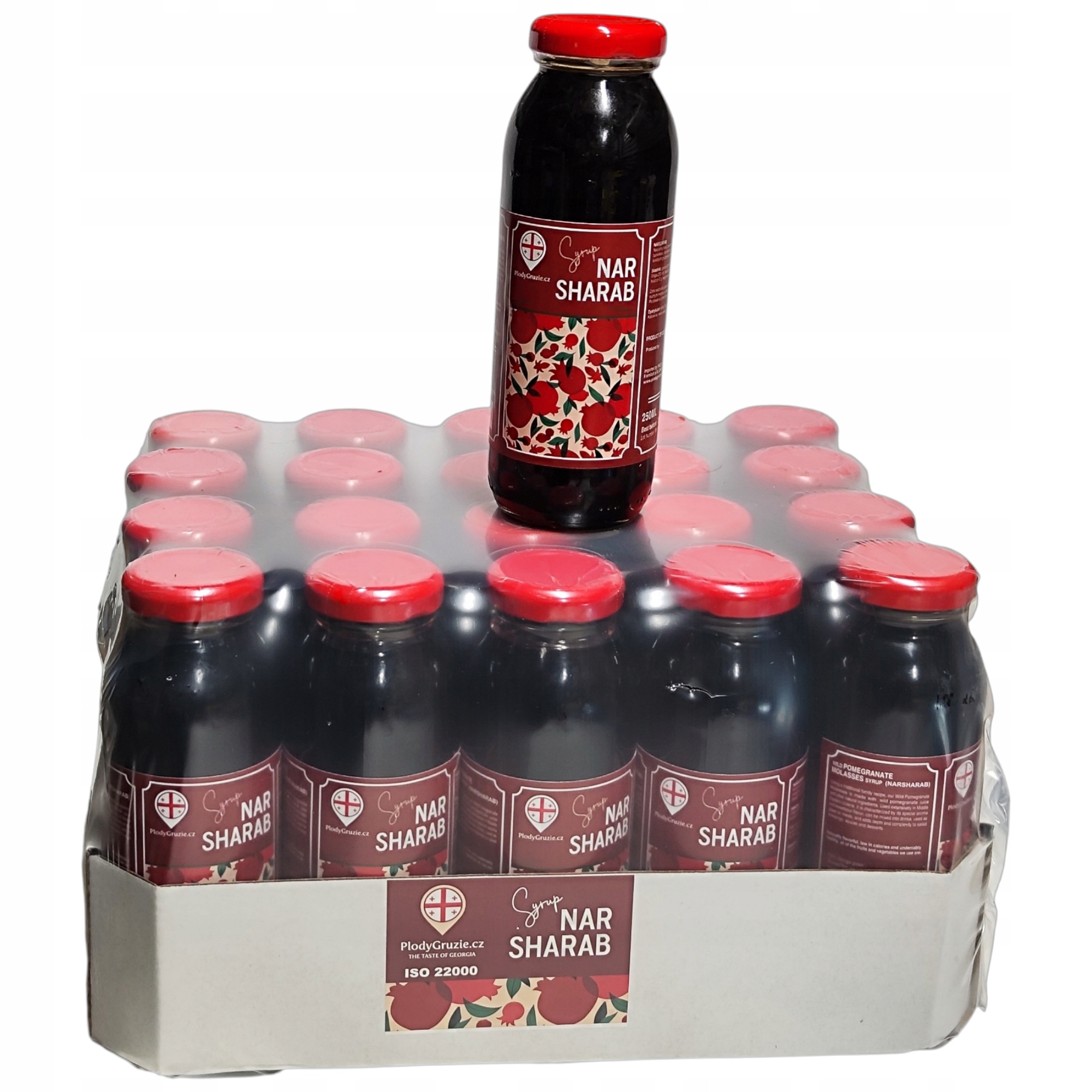 Omáčka z granátového jablka Narsharab 250 ml x 20 ks Sklo Gruzie Kavkaz Bazar