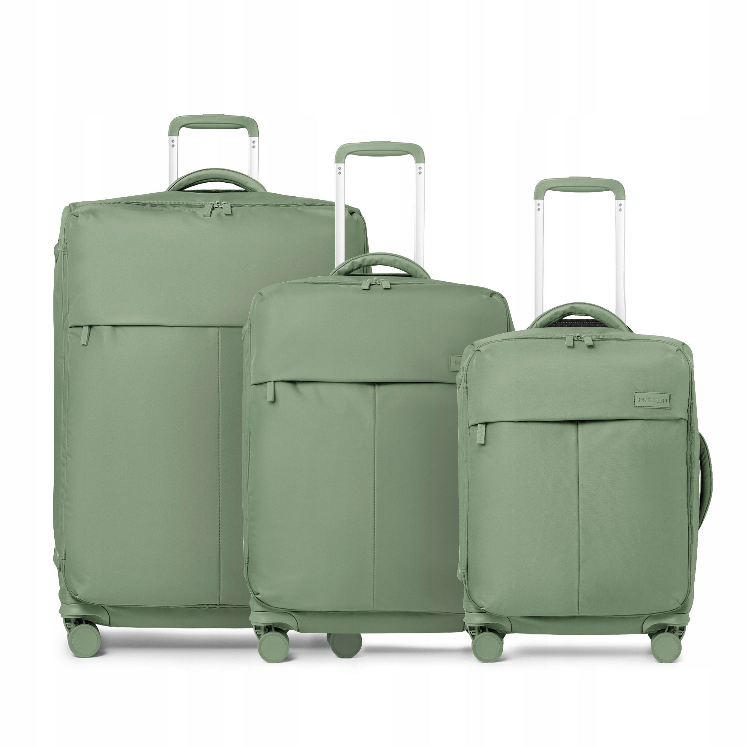 Puccini Zestaw Walizek Podróżnych Materiałowe Nylon Komplet Miękkie 3w1