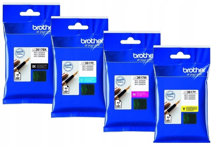 Inkoust Brother LC-3617 Cmyk Originální komplet MFC-J2330 Dw 3530