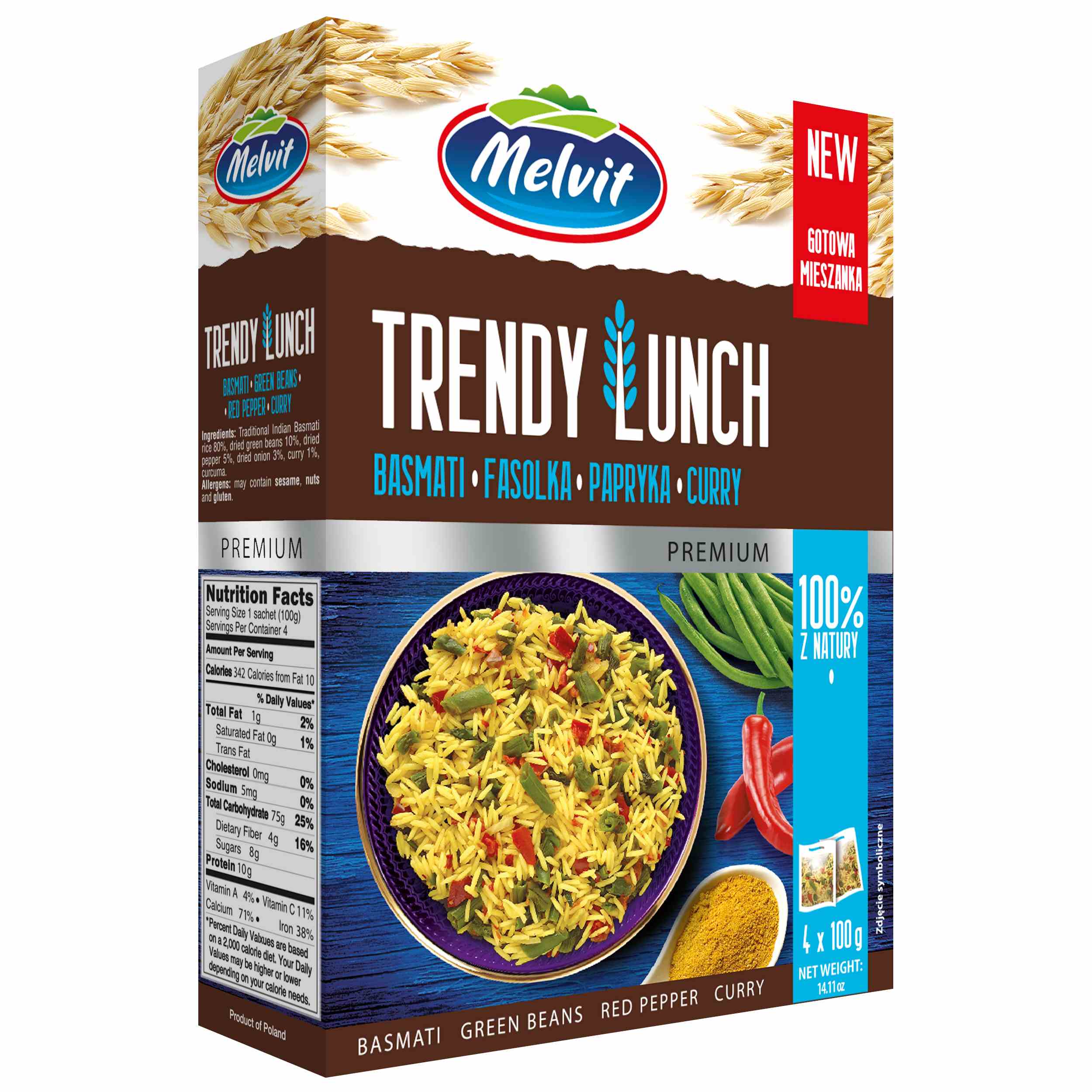 Melvit Trendy Lunch Mix basmati fasolka papryka cu