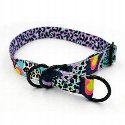 Levně Polostahovací obojek Crazy Leopard M/L