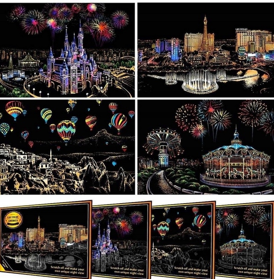 OBRAZ MALOWANIE ZDRAPYWANKA WYDRAPYWANKA WENECJA DUŻA 42 x 30 Wiek dziecka 3 lata +