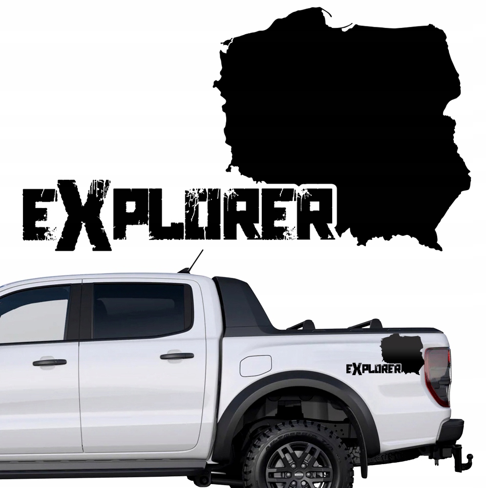 2x Nálepka Grafika pre obytný automobil Poľsko Explorer Mapa Poland 110x60