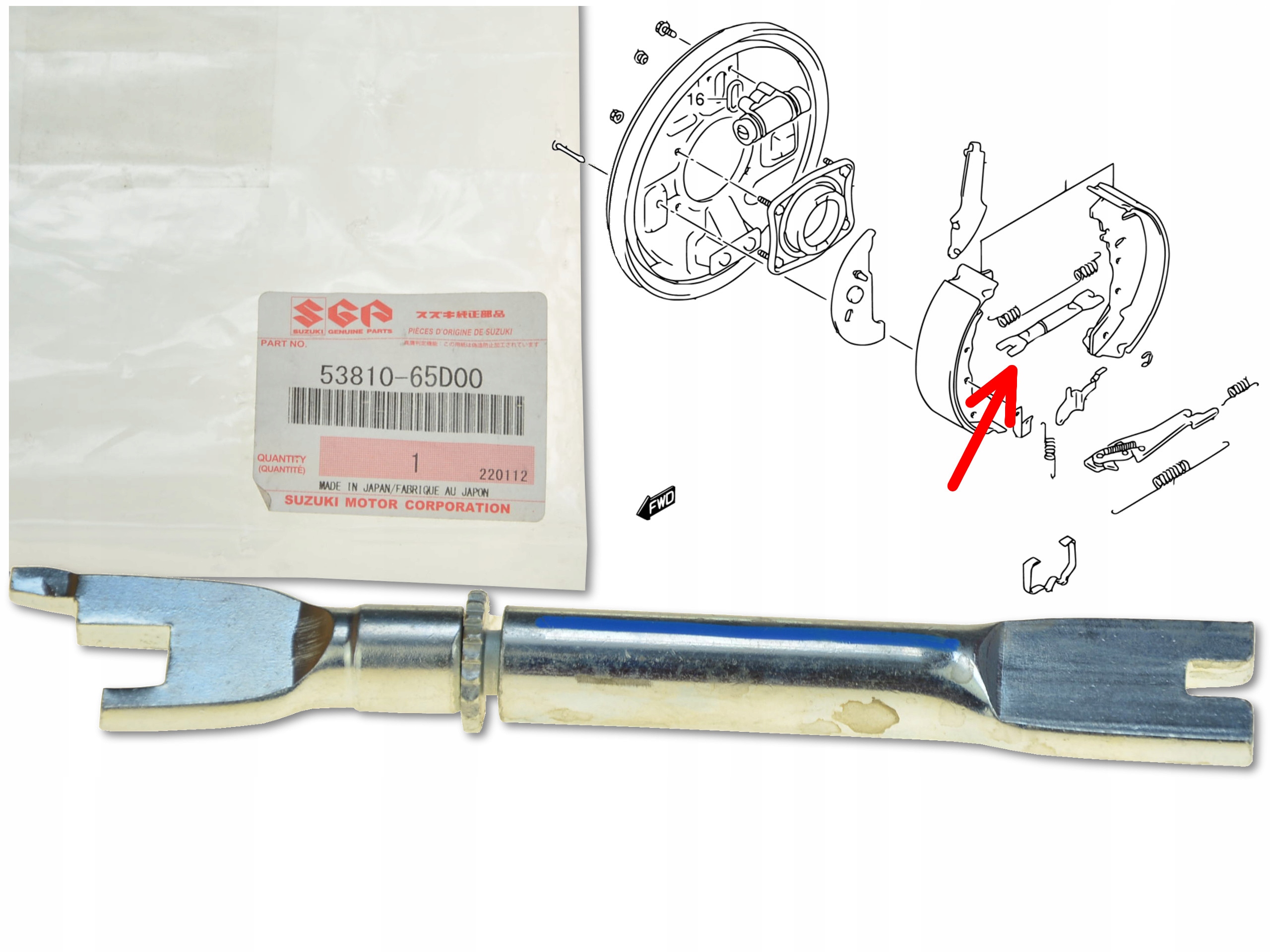 

Suzuki Grand Vitara I 98- Samoregulator Szczęk Tył