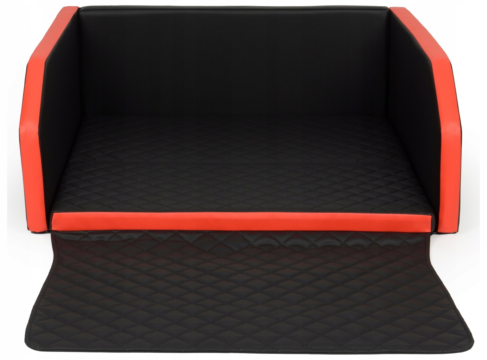 Skládací přepravka do auta pro psa do zavazadlového prostoru s matrací a pásem