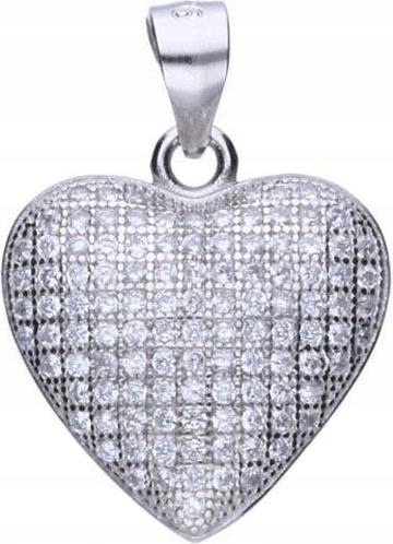 Stříbrný přívěsek 925 srdíčko se zirkony 2,08 g dárek k Valentýnu