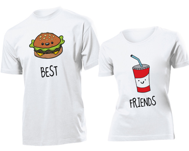 

Koszulki dla par Best Friends Burger Cola M