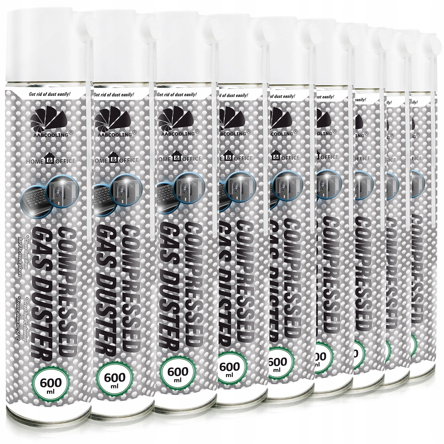 Aabcooling Stlačený Vzduch 9x600ml Odstraňuje Prach Z Pc Lapotop-a Klávesnice